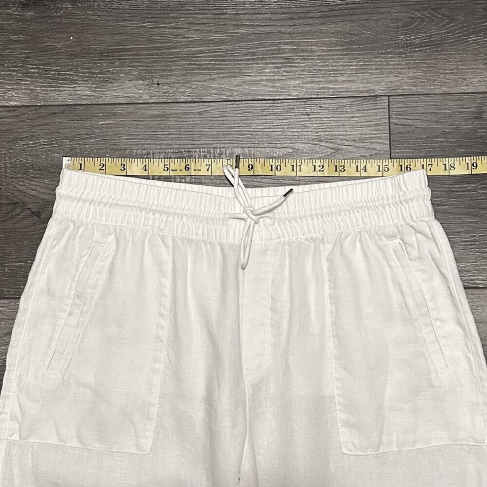 Athleta Women's Retreat Linen Wide Leg Pant Color White Size Large - Picture 9 of 13